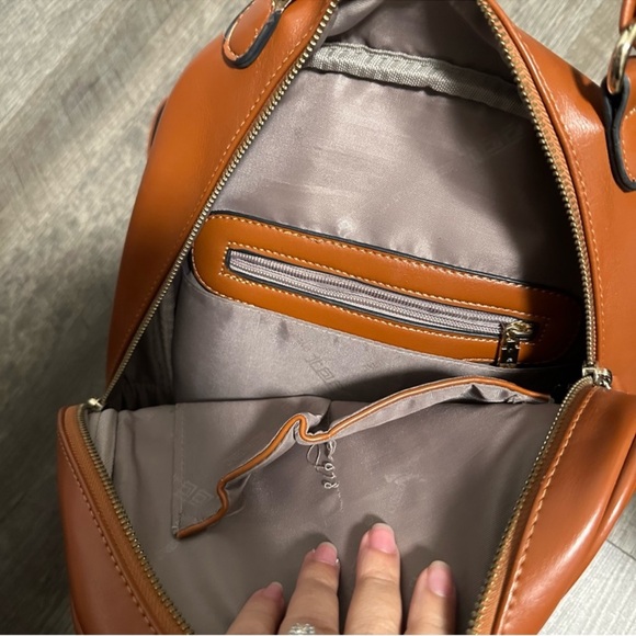 Marshalls Brown Leather Backpack - Picture 3 of 3